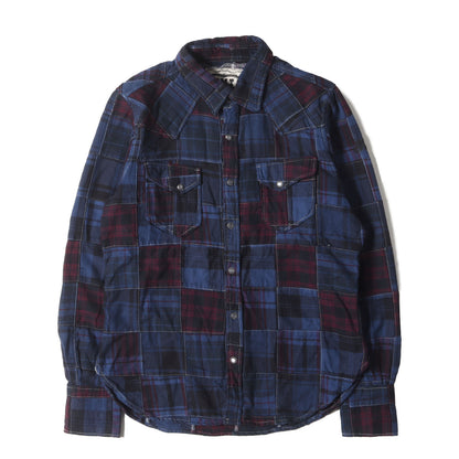 パッチワーク チェック ウエスタン フランネルシャツ(PATCHWORK CHECK SHIRTS)