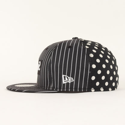 ×COMME des GARCONS SHIRTS ×NEW ERA BOXロゴ ストライプ ベースボールキャップ
