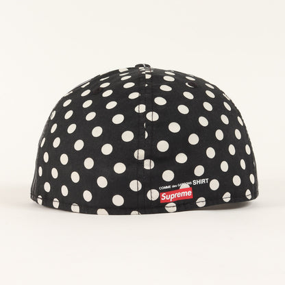 ×COMME des GARCONS SHIRTS ×NEW ERA BOXロゴ ストライプ ベースボールキャップ