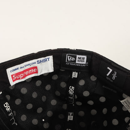 ×COMME des GARCONS SHIRTS ×NEW ERA BOXロゴ ストライプ ベースボールキャップ