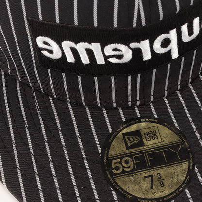 ×COMME des GARCONS SHIRTS ×NEW ERA BOXロゴ ストライプ ベースボールキャップ