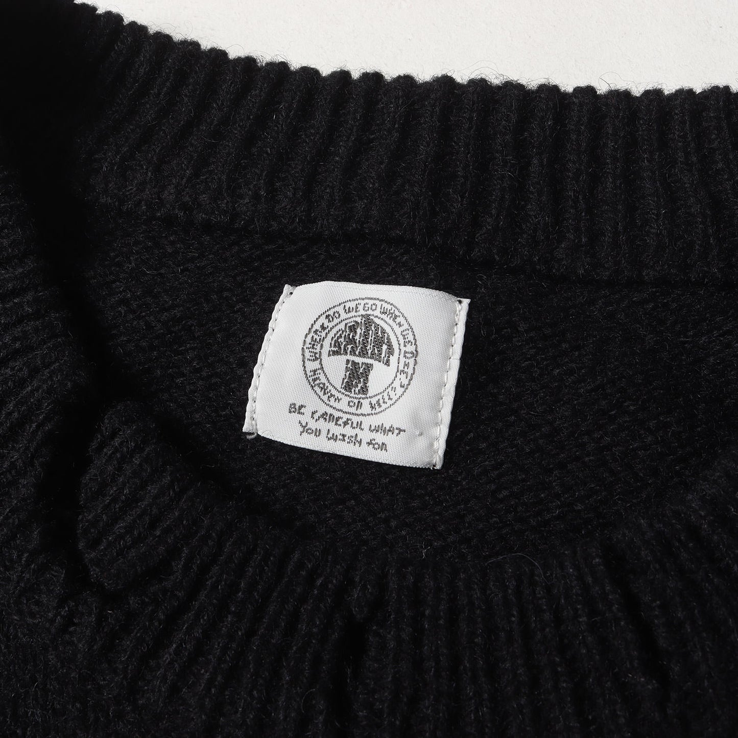 21AW ダメージ加工 SINロゴ オーバーサイズ ウールニット(WOOL SWTER SIN)