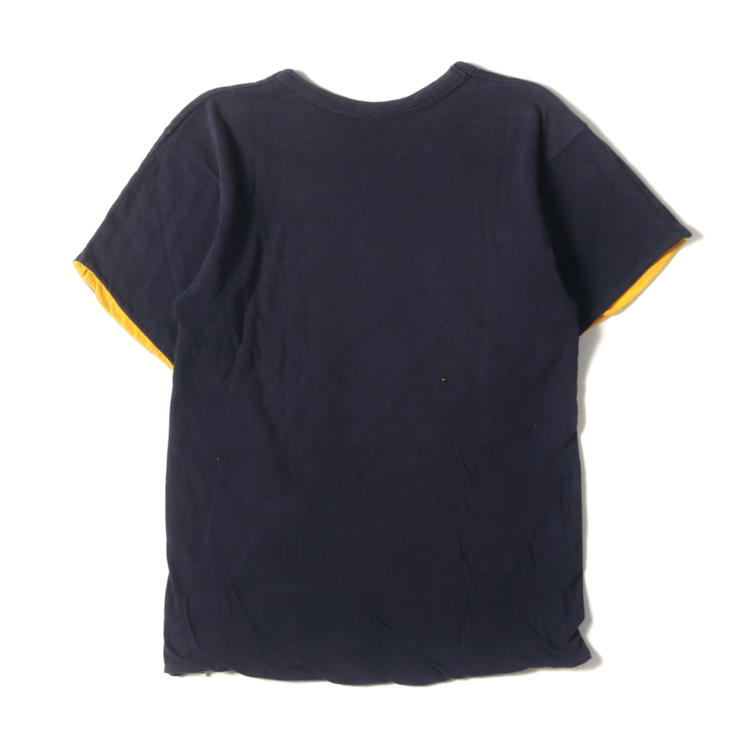[雰囲気抜群] 70s バータグ 3段 カレッジプリント ダブルフェイス Tシャツ