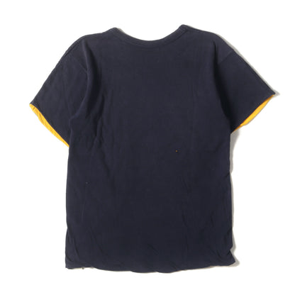 [雰囲気抜群] 70s バータグ 3段 カレッジプリント ダブルフェイス Tシャツ