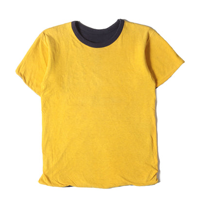[雰囲気抜群] 70s バータグ 3段 カレッジプリント ダブルフェイス Tシャツ