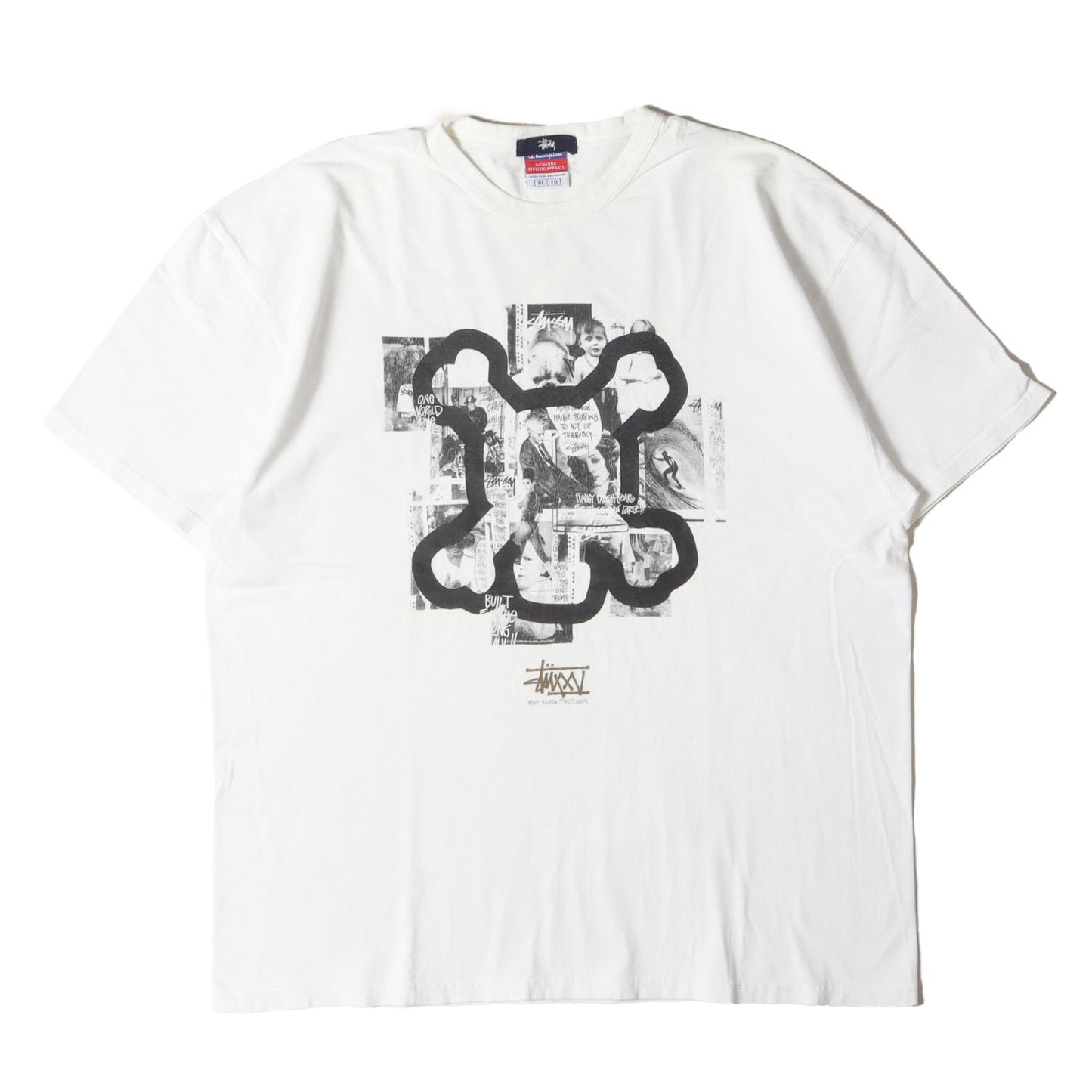 00s 町田チャプト オープン記念 ×Champion オールドフォト クロスボーン Tシャツ(2005年製)