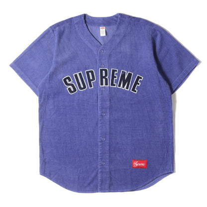 Supreme (シュプリーム) アーチロゴ コーデュロイ ベースボールシャツ 