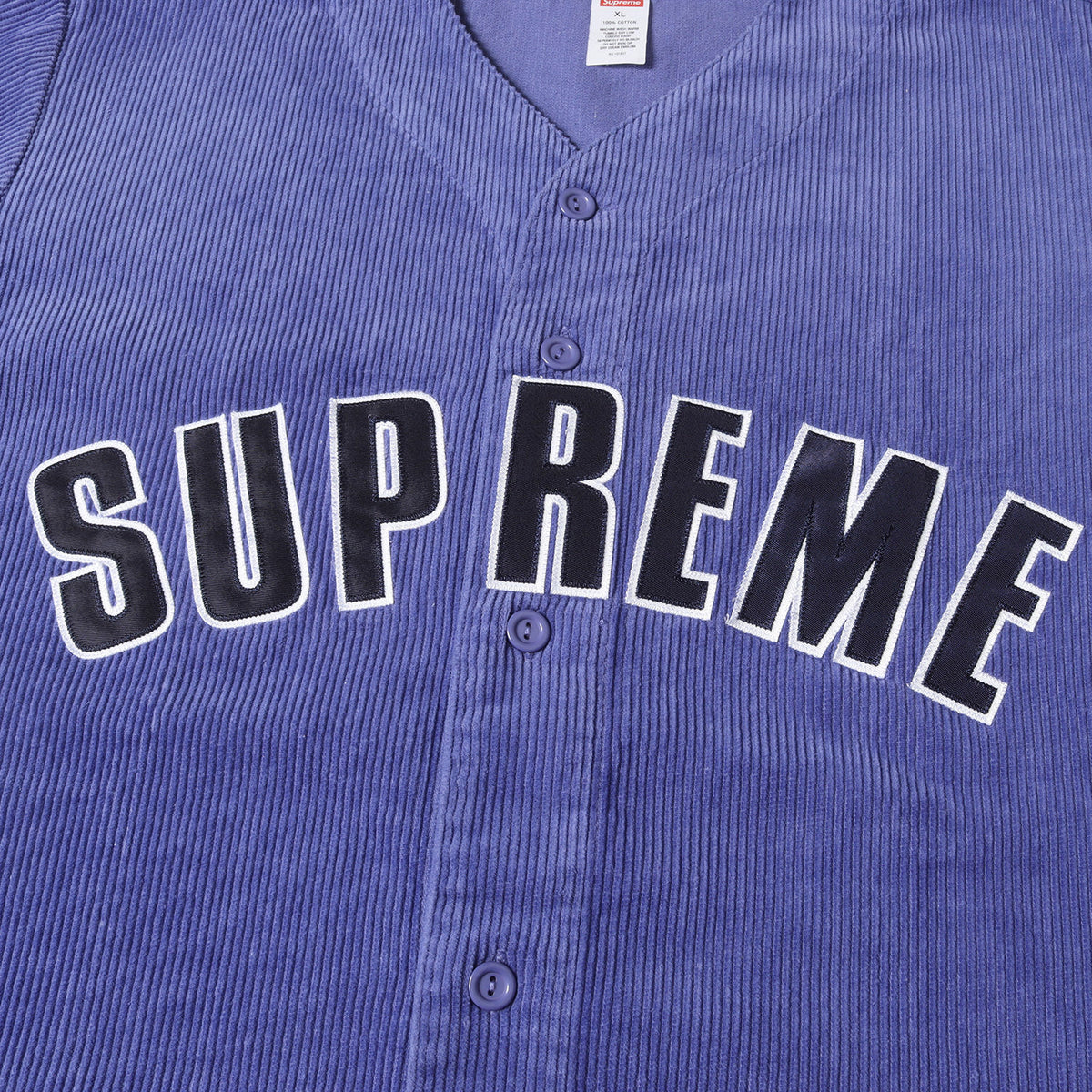 Supreme (シュプリーム) アーチロゴ コーデュロイ ベースボールシャツ 