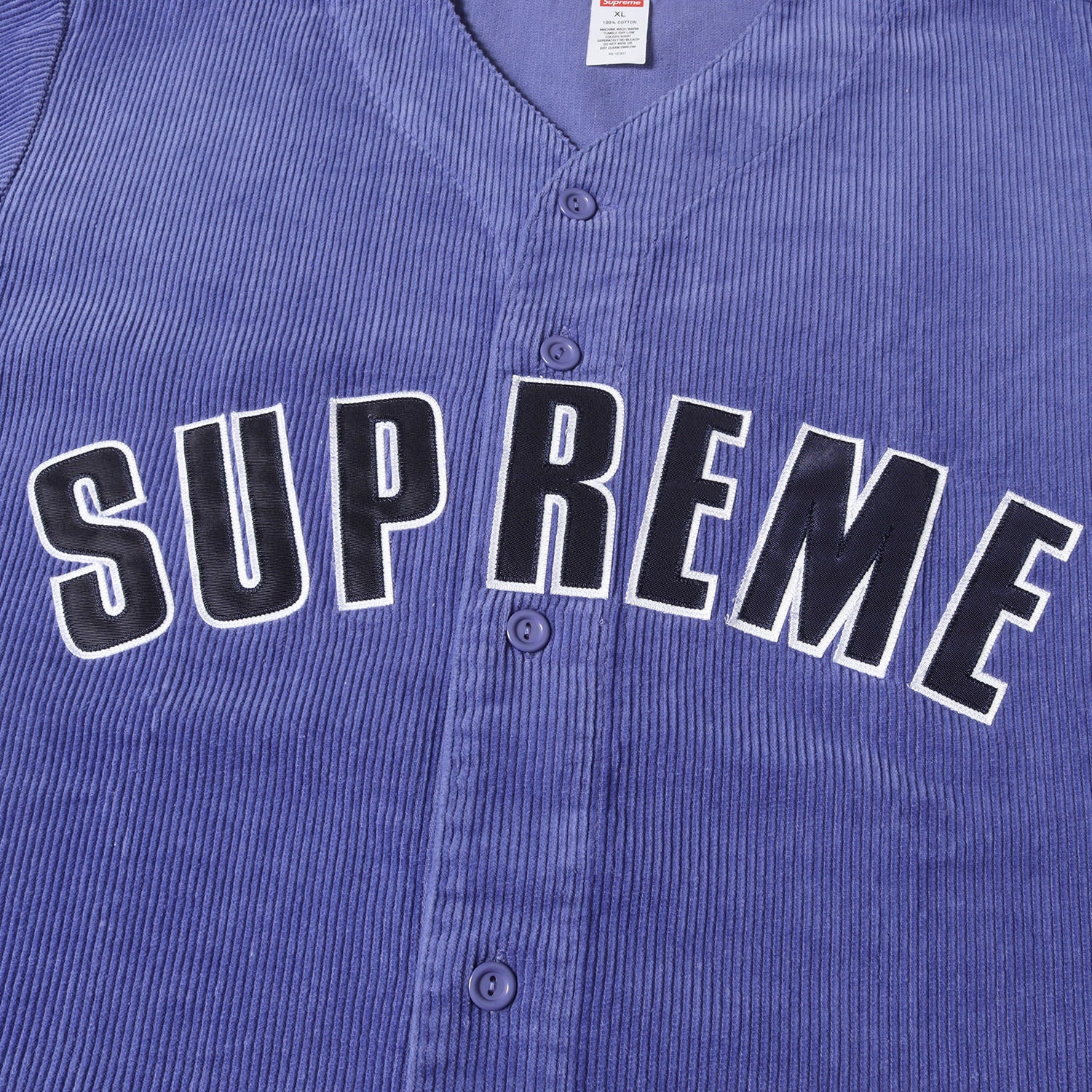 Supreme (シュプリーム) アーチロゴ コーデュロイ ベースボールシャツ 