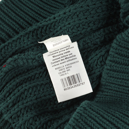 ケーブル編み 3トーンカラー コットンニット セーター