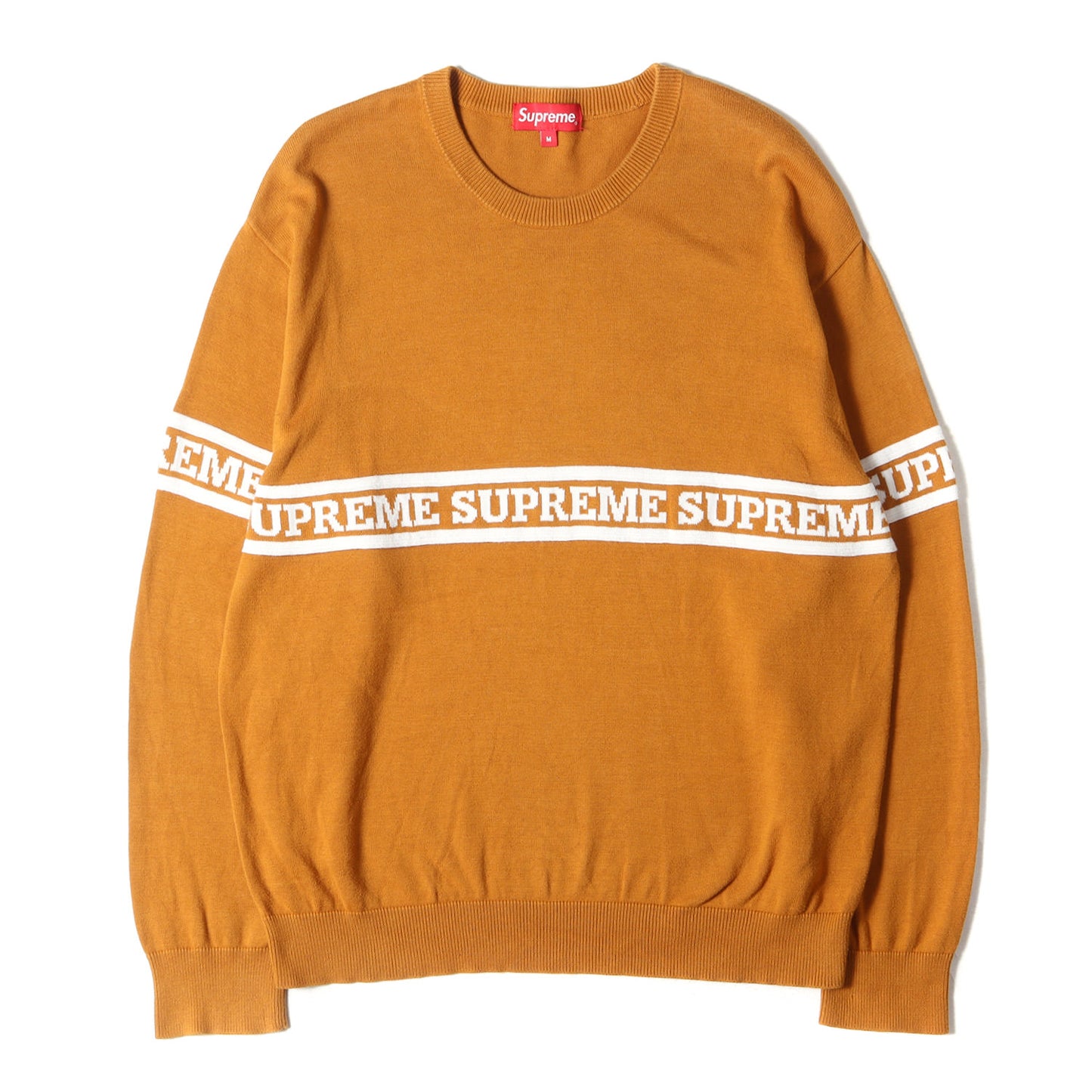 ブランドロゴ ストライプ コットン ニット(Logo Stripe Knit Top)