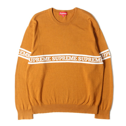 ブランドロゴ ストライプ コットン ニット(Logo Stripe Knit Top)