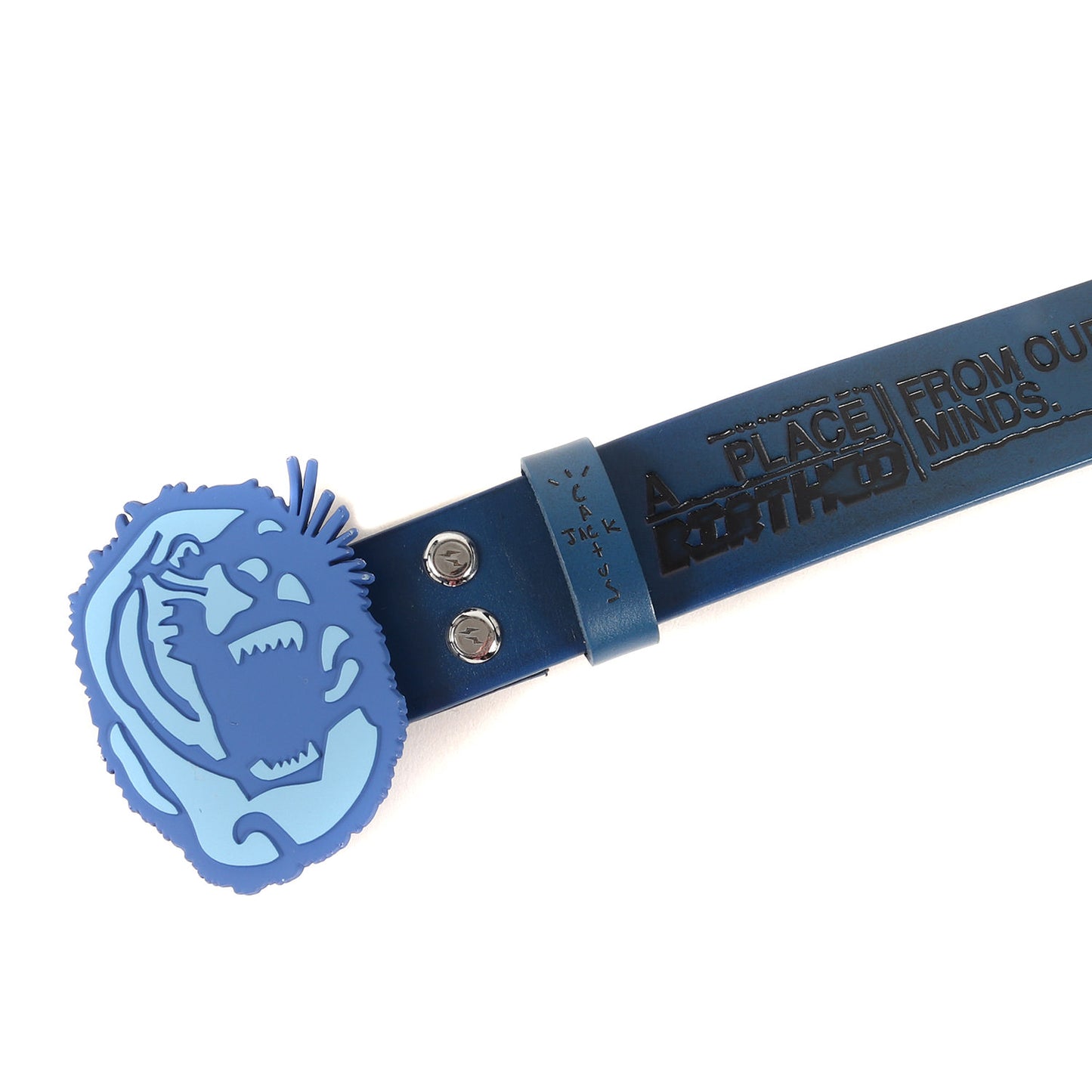 21SS ×fragment design タイガー バックル 型押しロゴ レザー ベルト(Logo Belt)