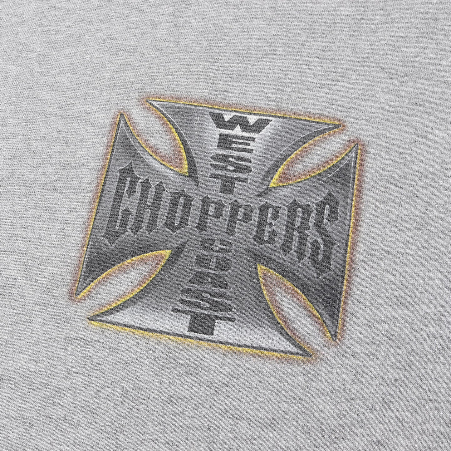 90s - 00s WEST COAST CHOPPERS 袖ロゴ 4面プリント アイアンクロス ロングスリーブ Tシャツ