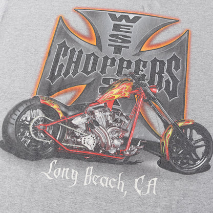 90s - 00s WEST COAST CHOPPERS 袖ロゴ 4面プリント アイアンクロス ロングスリーブ Tシャツ