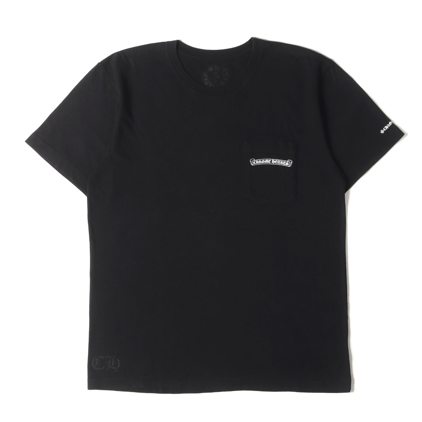 近年モデル スクロールロゴ ポケット Tシャツ