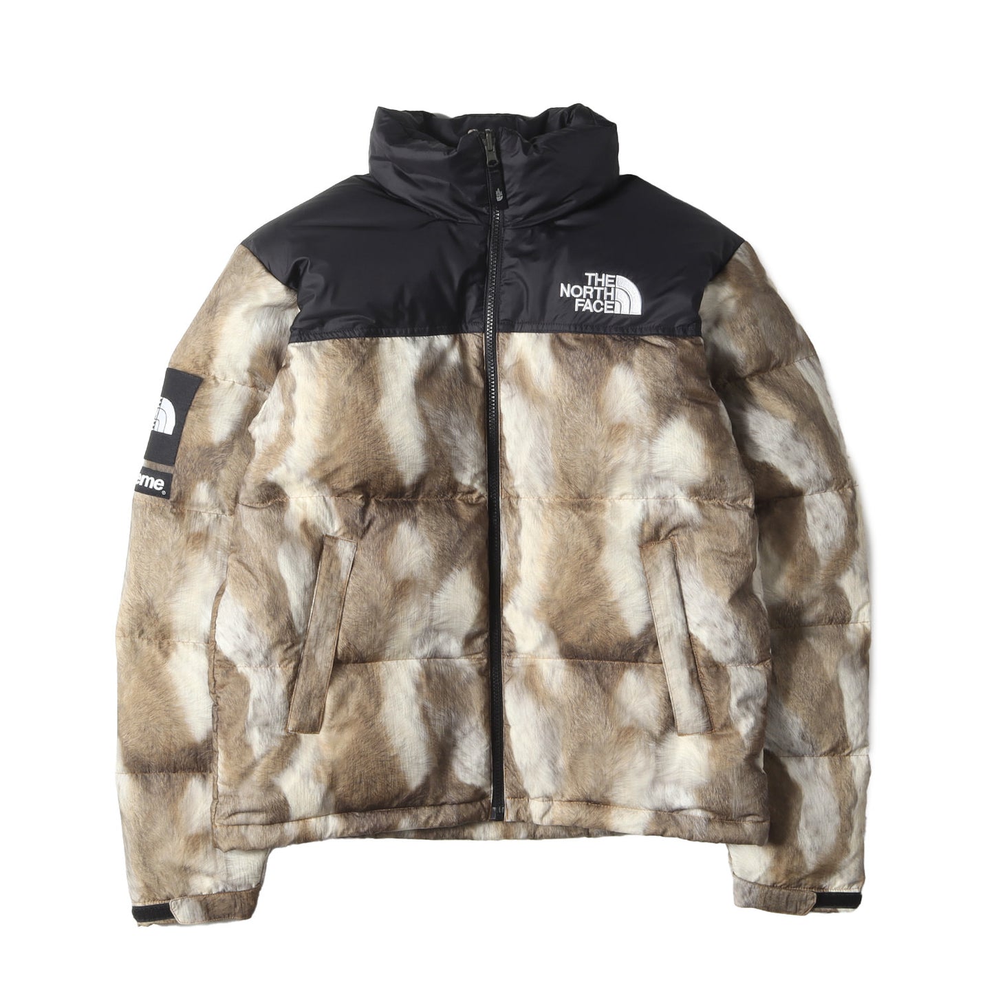 ×THE NORTH FACE ファー柄 ヌプシ ダウンジャケット(Fur Nuptse Jacket)