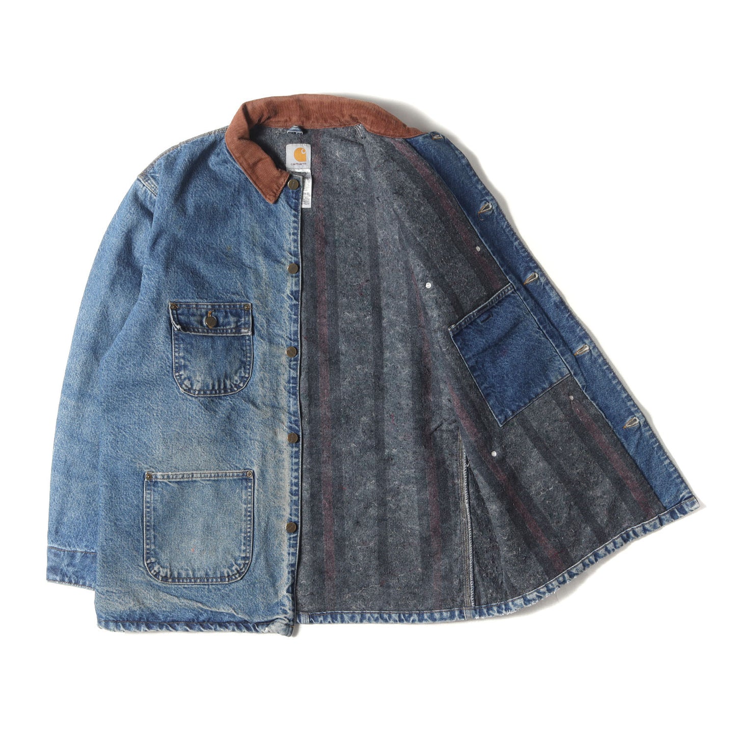 00s ブランケット付き デニム ミシガン チョアコート / カバーオール(USA製)