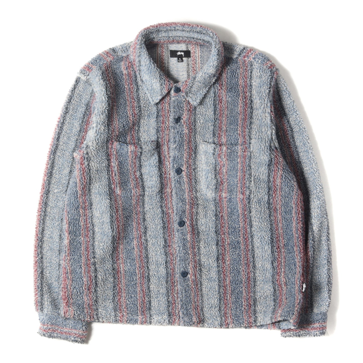 23AW シェルパ フリース ストライプ シャツ(Stripe Sherpa Shirt)