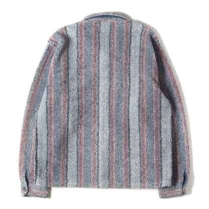 23AW シェルパ フリース ストライプ シャツ(Stripe Sherpa Shirt)