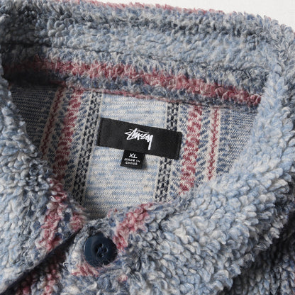 23AW シェルパ フリース ストライプ シャツ(Stripe Sherpa Shirt)