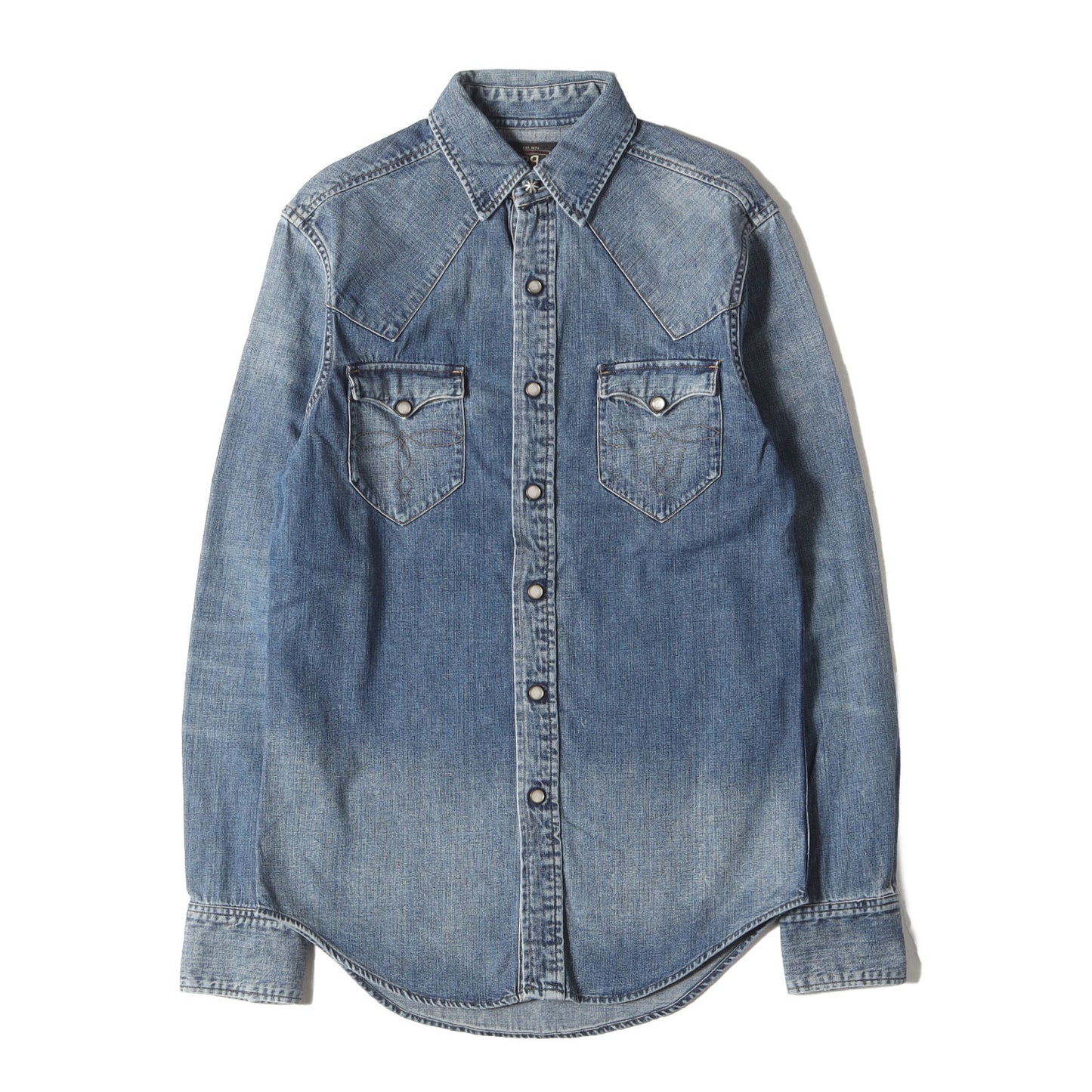 RRL (ダブルアールエル) ヴィンテージ加工 ウエスタン デニムシャツ 