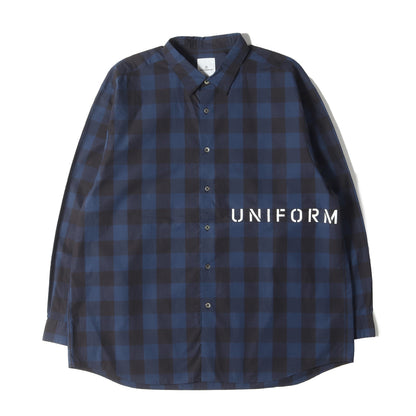 23SS ブロックチェック バギー コットン シャツ(BAGGY SHIRT)