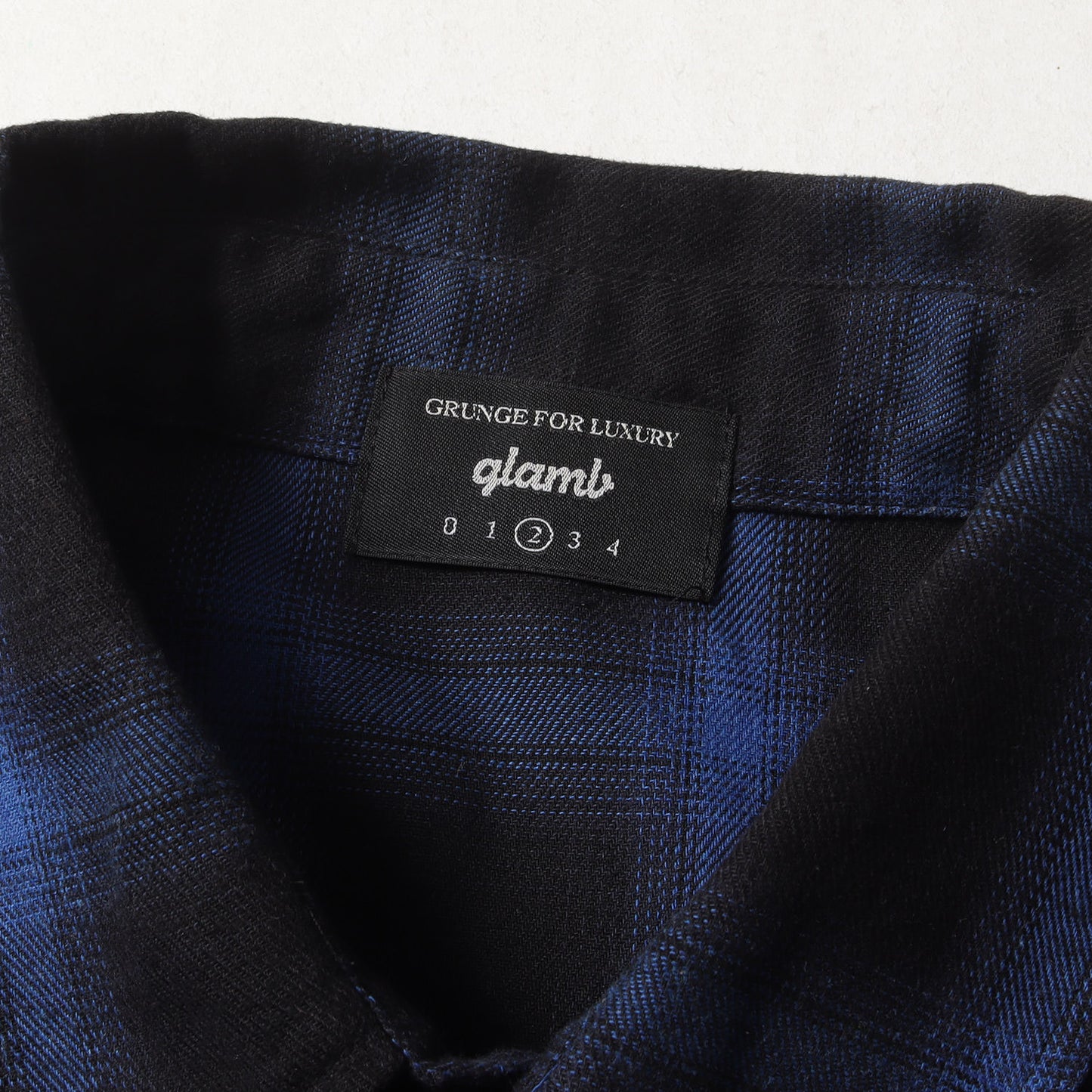 グラフィックプリント オンブレチェック フランネルシャツ