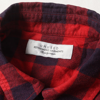 ユーズド加工 ブロックチェック フランネルシャツ(block check nel shirt)