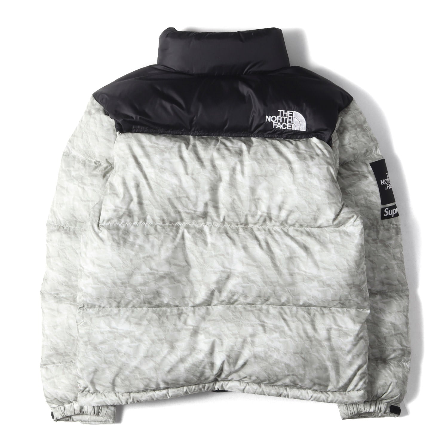 SUPREME TNF White Paper Print 紙ヌプシ　M Supreme / The North Face Nuptse Jacket 