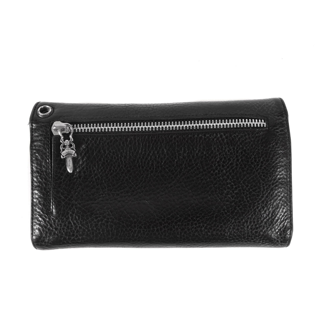 CHROME HEARTS (クロムハーツ) クロスボタン ウェーブ ヘビーレザー 