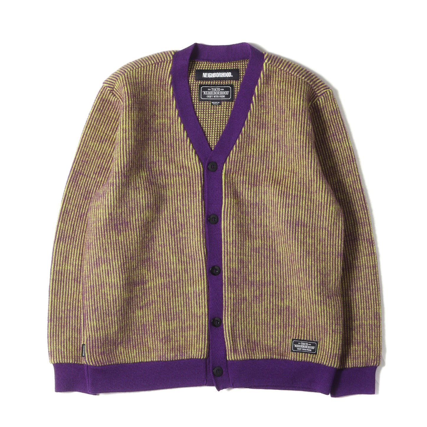 ストライプ ウールニット カーディガン(STRIPE CUBE / W-CARDY. LS)
