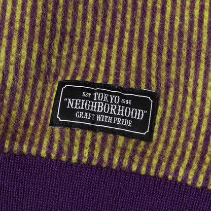 ストライプ ウールニット カーディガン(STRIPE CUBE / W-CARDY. LS)