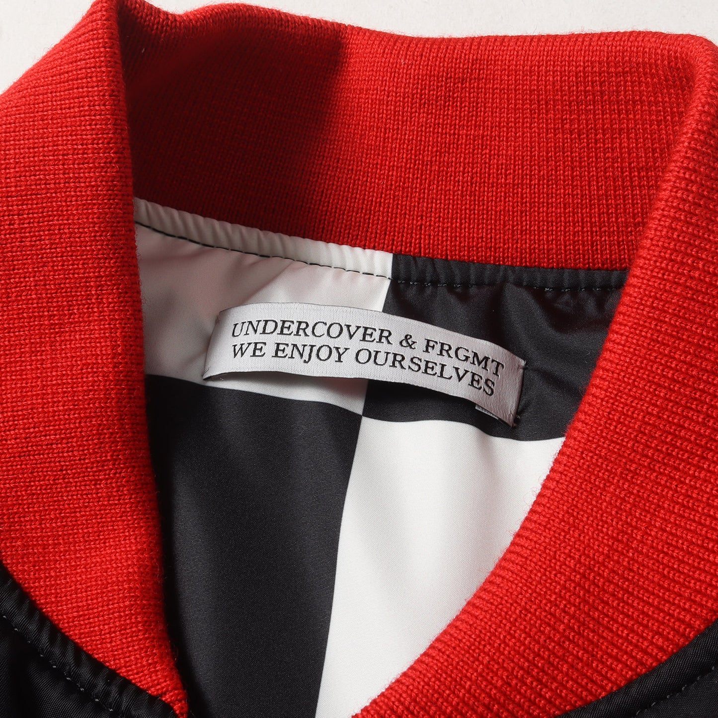 23AW ×fragment design 裏地チェッカー柄 MA-1 ボンバージャケット
