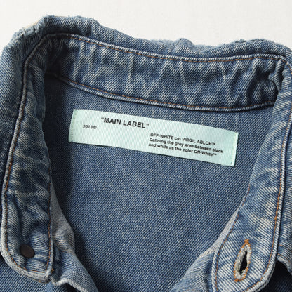ダメージ加工 グラデーションアロー デニムシャツ(GRADIENT ARROW VINTAGE DENIM SHIRT)