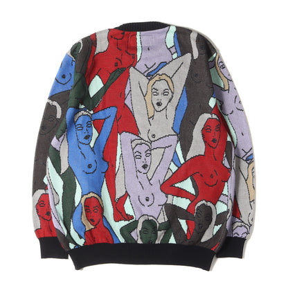 22SS 天国東京 百女柄図 ジャガード ニット セーター(KNIT JAQUARD SWEATER)