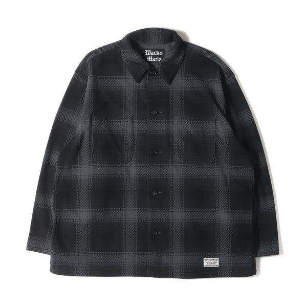 WACKO MARIA ワコマリア ジャケット サイズ:M 23AW オンブレチェック フリース シャツジャケット (FLEECE SHIRT) ブラック グレー アウター ブルゾン 上着【メンズ】【中古】【美品】【K4295】 14110606-a_grande.jpg?v=1767685134