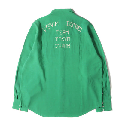 24AW ロゴ刺繍 レーヨン ウエスタンシャツ(FOUR CORNERS L/S)