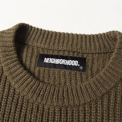 21AW オーバーサイズ クルーネック ニット セーター(FLAT / AW-KNIT. LS)