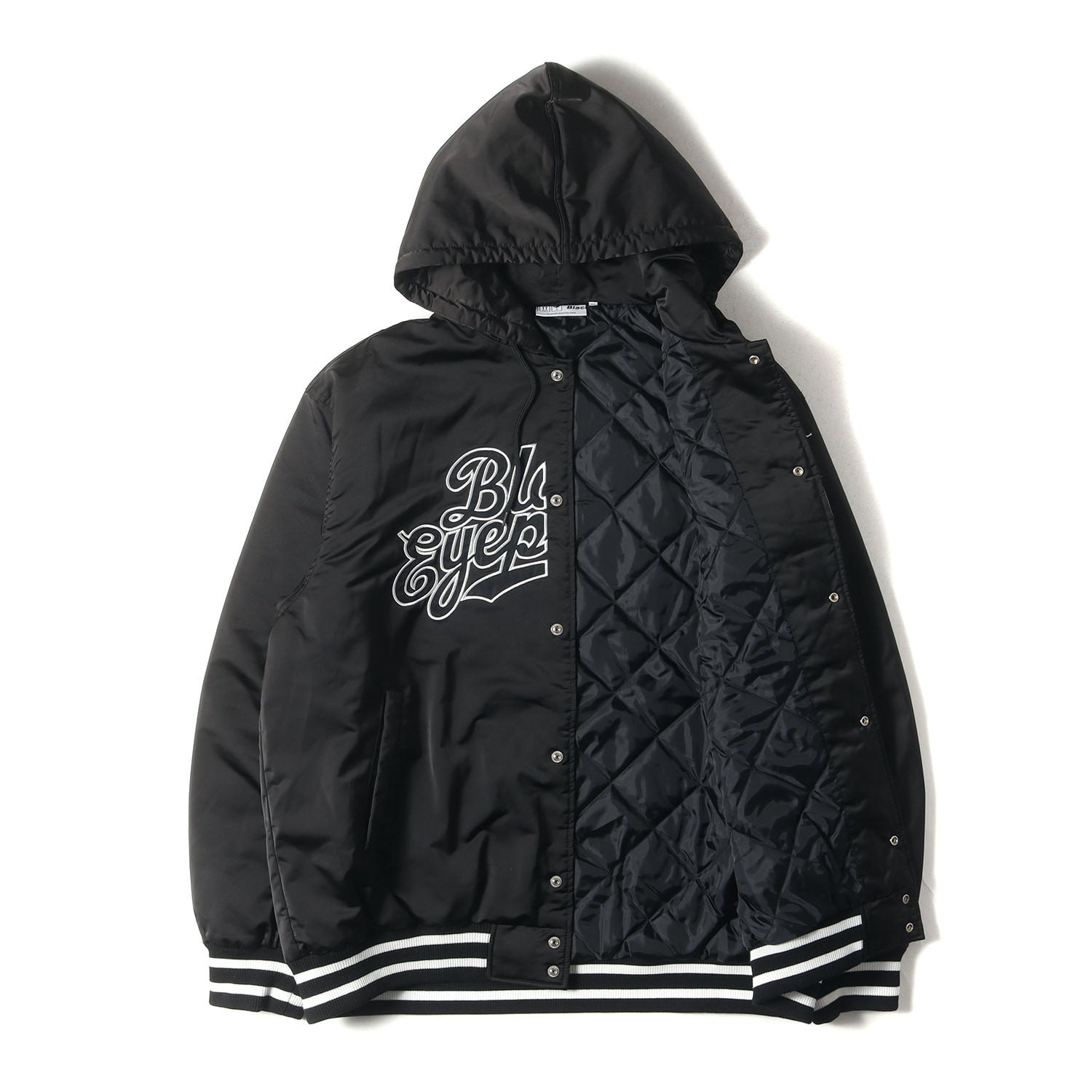 BlackEyePatch (ブラックアイパッチ) 22SS フード付き サテン スタジャン(NYLON HOODED STADIUM JACKET)  - ブランド古着の通販・買取 | BEEGLE by Boo-Bee