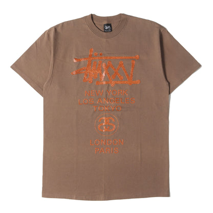 00s 25周年記念 ラメプリント ワールドツアーロゴ Tシャツ(デッドストック)