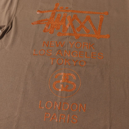 00s 25周年記念 ラメプリント ワールドツアーロゴ Tシャツ(デッドストック)