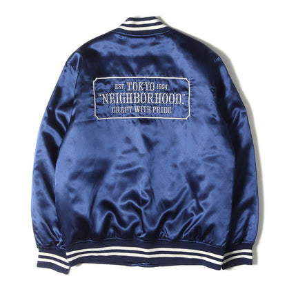 NEIGHBORHOOD (ネイバーフッド) ブランドロゴ刺繍 サテン スタジャン  