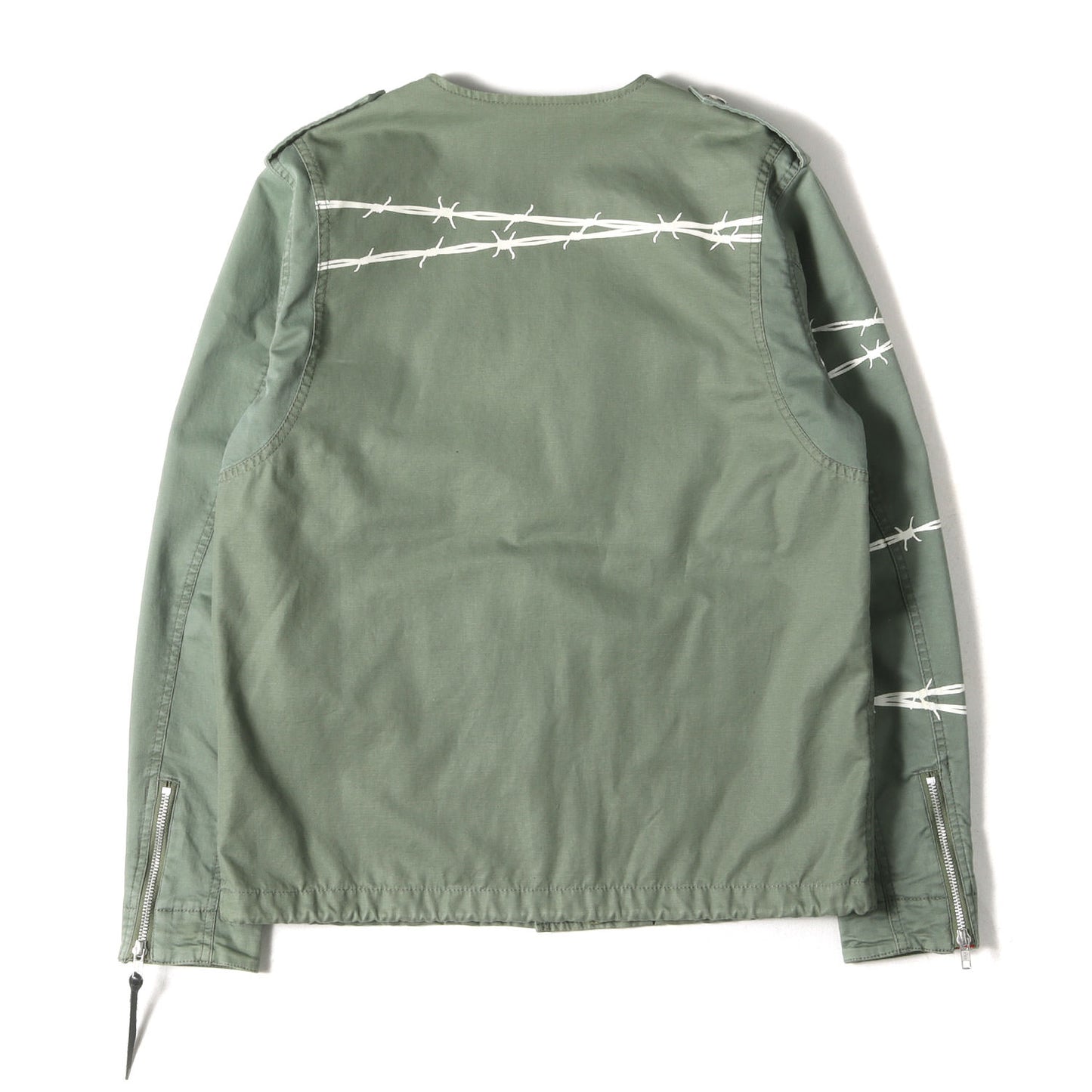 バーブワイヤー プリント ミリタリー ジャケット