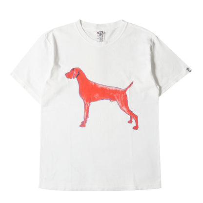 90s ドッグ イラスト Tシャツ(anvilボディ)