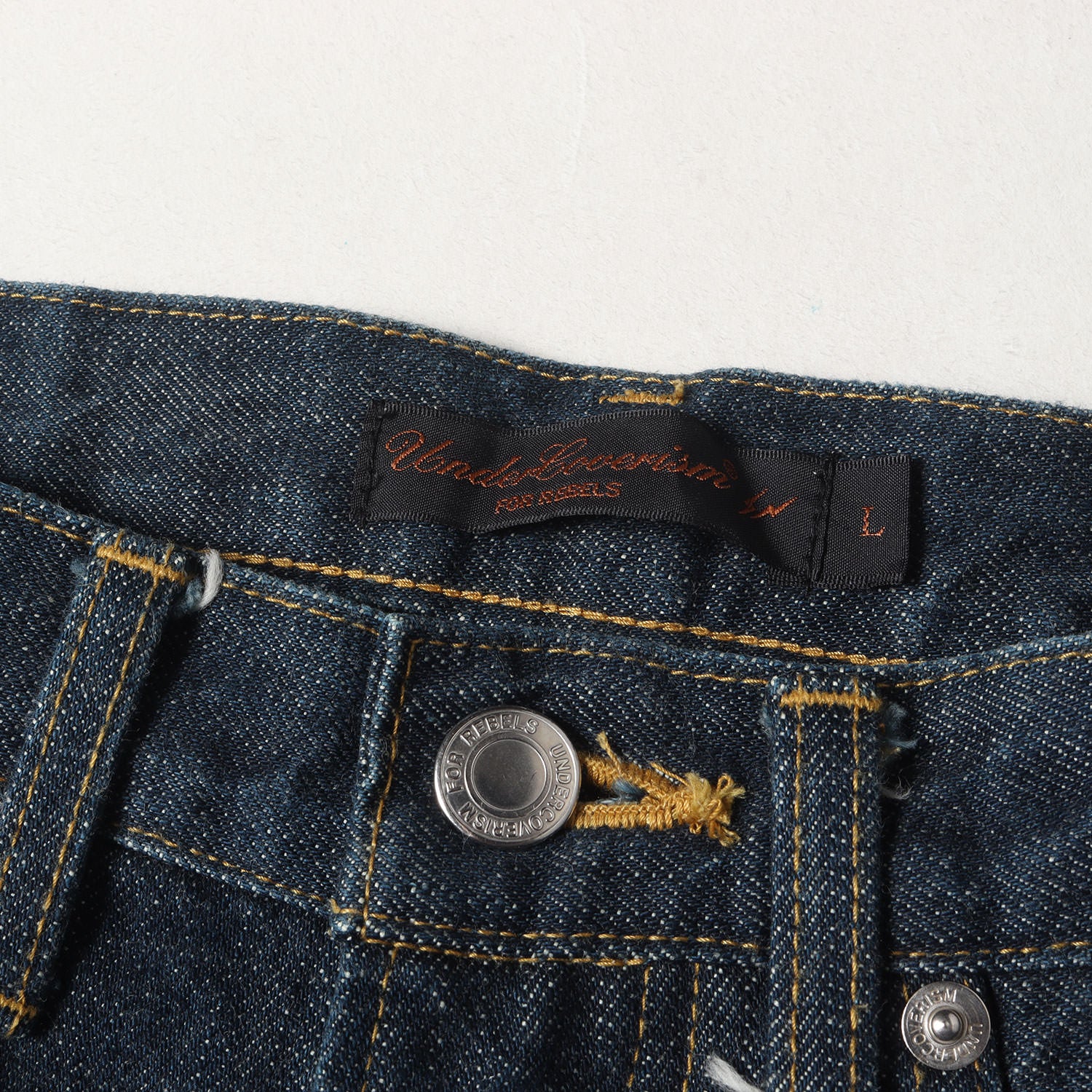 UNDERCOVER (アンダーカバー) ×fragment design サイドレザー デニム 