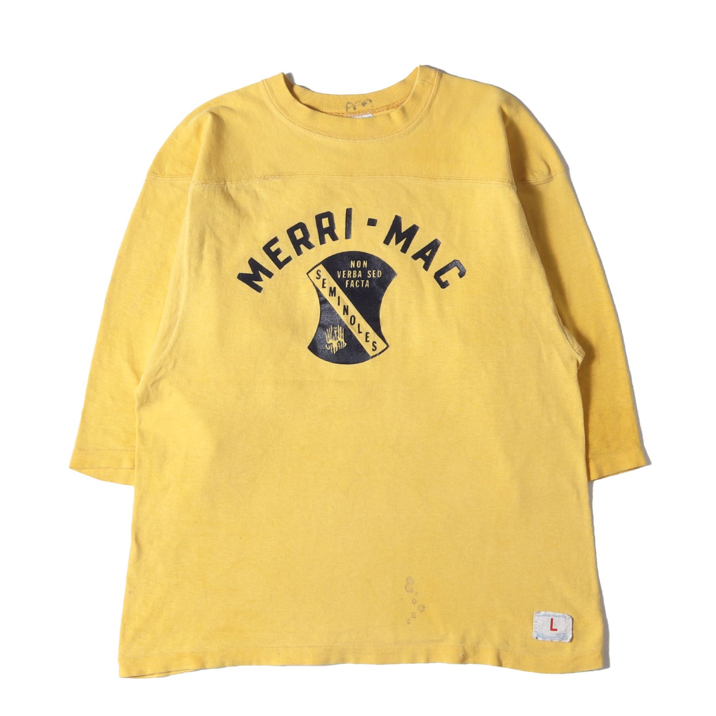 [雰囲気抜群 ビッグサイズ] 70s バータグ カレッジ 7分袖 フットボール Tシャツ