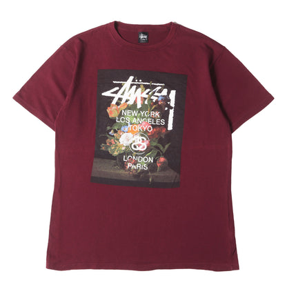 STUSSY (ステューシー) フラワー グラフィック ワールドツアーロゴ T 