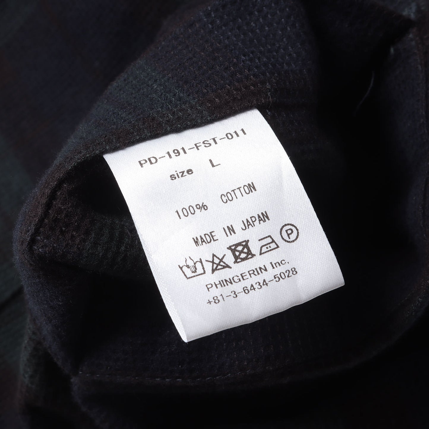 チェック ワッフル ナイトシャツ / パジャマシャツ(NIGHT SHIRT BW WAFFLE)
