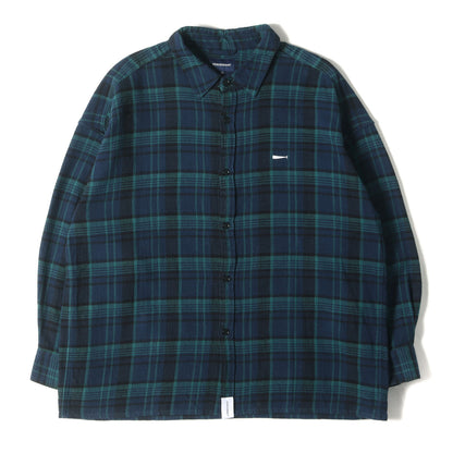 22SS オーバーサイズ ヘビー チェック フランネルシャツ(BASIN BLACKWATCH LS SHIRT)